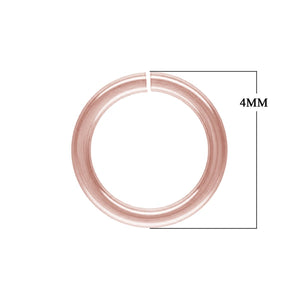 JORG-100-4MM Rose Gold Overlay Open Jump Ring Beads Bali Designs Inc