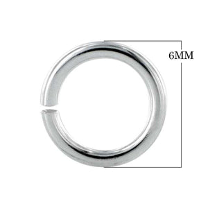 JOSS-100-6MM Sterling Silver Open Jump Ring Beads Bali Designs Inc