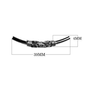 Black Rhodium Overlay Over Copper handcrafted textured tube beads made in India with Bali-inspired design for wholesale jewelry making