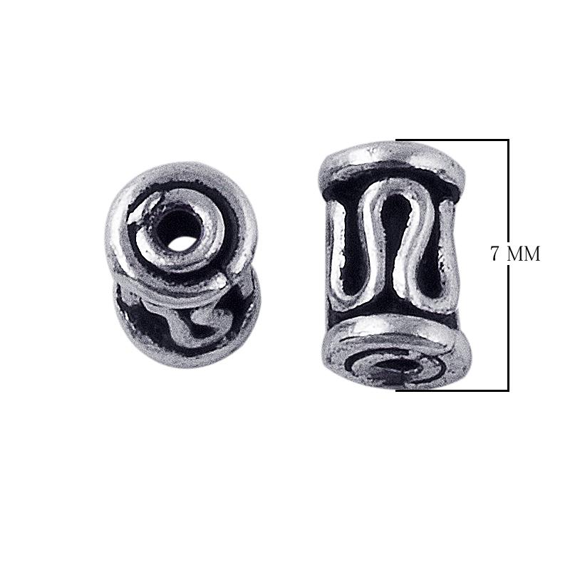 PSF-103 Silver Overlay Tube Beads Bali Designs Inc 