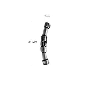 PSF-115 Silver Overlay Tube Beads Bali Designs Inc