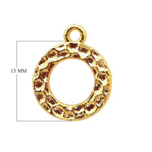 RG-114-13MM-1R 18K Gold Overlay Ring Findings Beads Bali Designs Inc