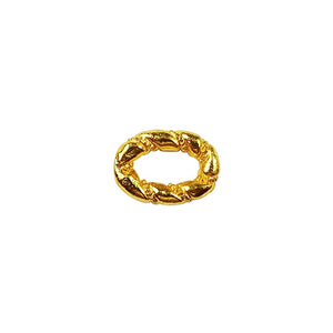 18K Gold Overlay Over Copper braided oval ring connector handcrafted jewelry component wholesale India