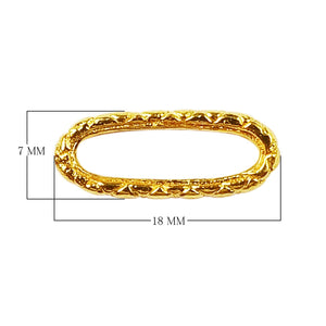 18K Gold Overlay Over Copper elongated oval link connector handcrafted jewelry component wholesale India