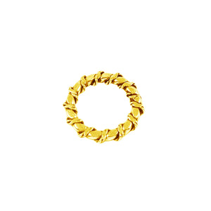 18K Gold Overlay Over Copper braided round ring connector handcrafted jewelry component wholesale India