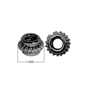 SBR-117 Black Rhodium Overlay Spacers Beads Bali Designs Inc