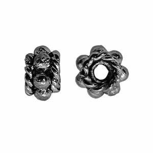 SBR-120 Black Rhodium Overlay Spacers Beads Bali Designs Inc