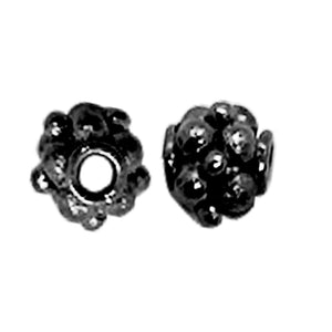 SBR-124 Black Rhodium Overlay Spacers Beads Bali Designs Inc