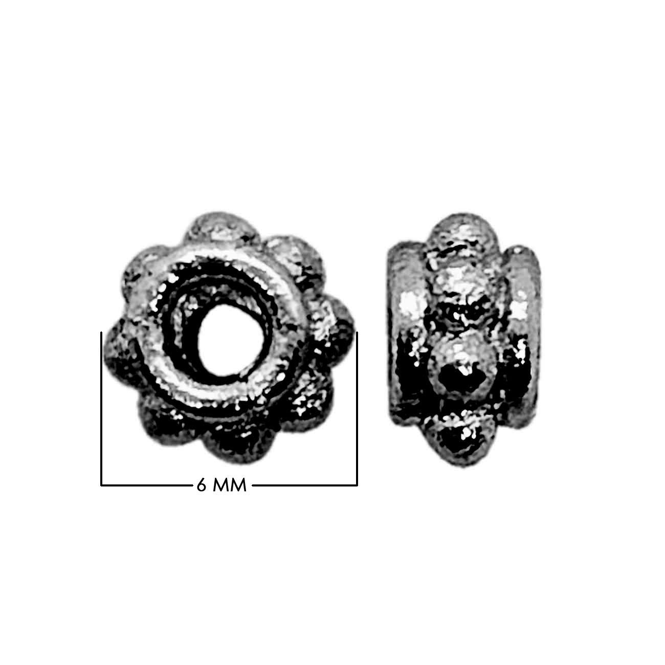 SBR-125 Black Rhodium Overlay Spacers Beads Bali Designs Inc
