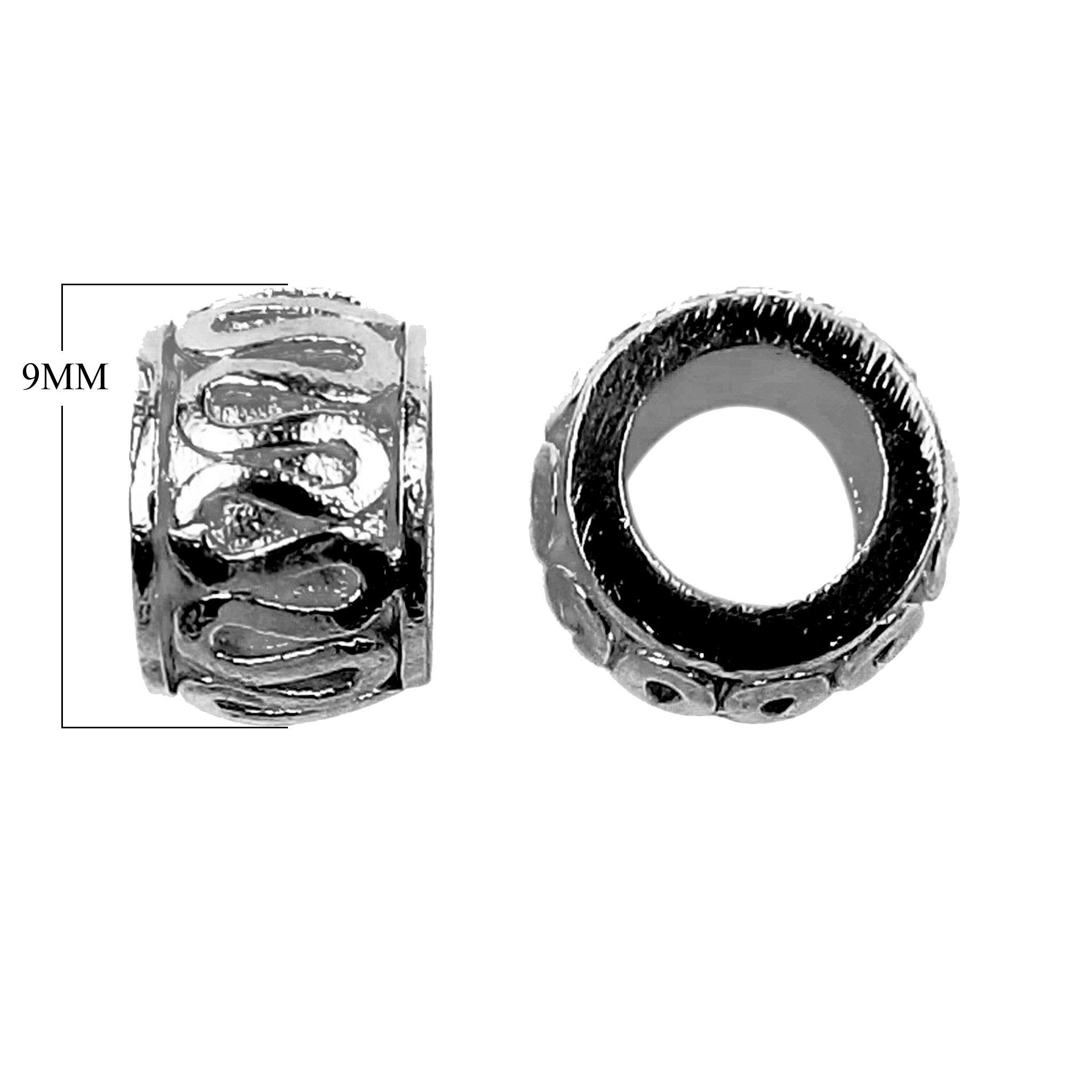 SBR-132 Black Rhodium Overlay Spacers Beads Bali Designs Inc