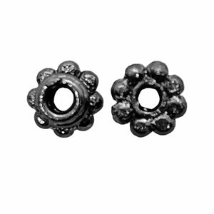 SBR-138-7MM Black Rhodium Overlay Spacers Beads Bali Designs Inc
