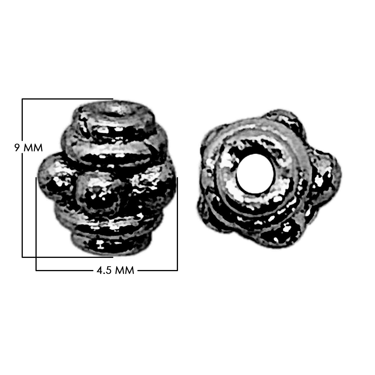 SBR-190 Black Rhodium Overlay Spacers Beads Bali Designs Inc