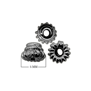 SBR-197 Black Rhodium Overlay Spacers Beads Bali Designs Inc