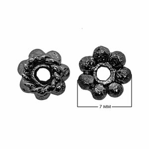 SBR-204 Black Rhodium Overlay Spacers Beads Bali Designs Inc