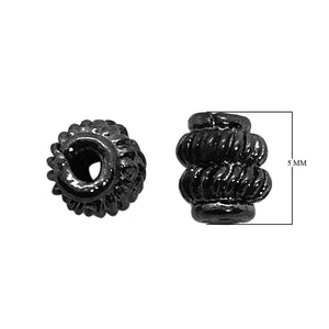 SBR-336 Black Rhodium Overlay Spacers Beads Bali Designs Inc