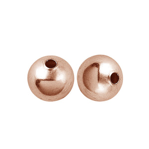 Rose Gold Overlay seamless round bead handcrafted in India with polished finish for wholesale jewelry making