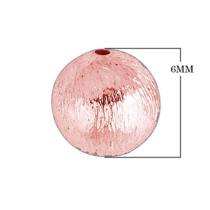 SBRG-101-6MM Rose Gold Overlay Seamless Bead Brushed Finish Beads Bali Designs Inc