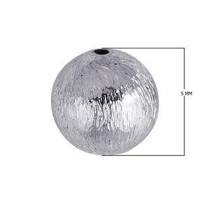 SBSF-101-5MM Silver Overlay Seamless Bead Brushed Finish Beads Bali Designs Inc