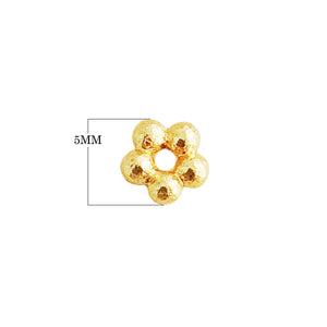 SG-112-5MM 18K Gold Overlay Spacers Beads Bali Designs Inc
