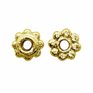 SG-138-7MM 18K Gold Overlay Spacer Beads Bali Designs Inc