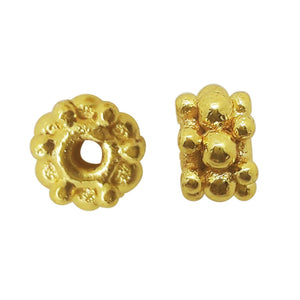 SG-152 18K Gold Overlay Spacers Beads Bali Designs Inc