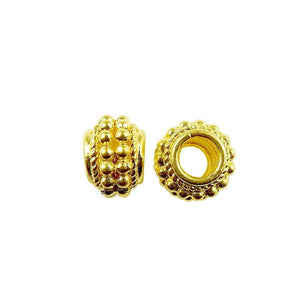 18K gold overlay beaded cluster Bali spacer bead handcrafted in India for wholesale jewelry making