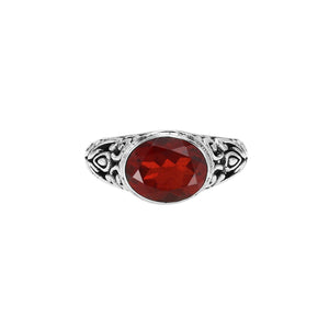 Sterling Silver handcrafted ring with Garnet Quartz wholesale from Bali, Indonesia