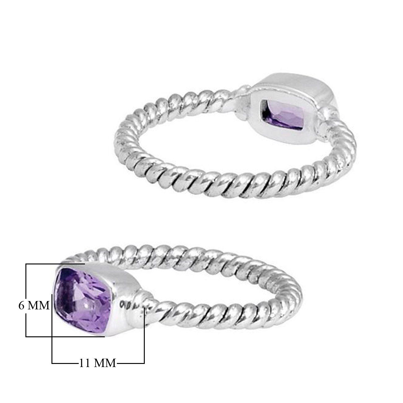 Sterling Silver handcrafted ring with Amethyst Quartz wholesale from Bali, Indonesia