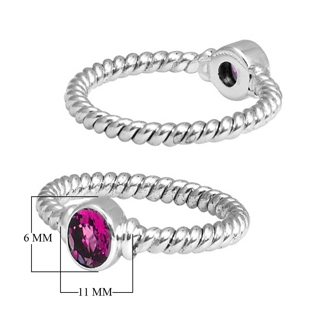 Wholesale sterling silver Pink Quartz rope band ring handcrafted in Bali.