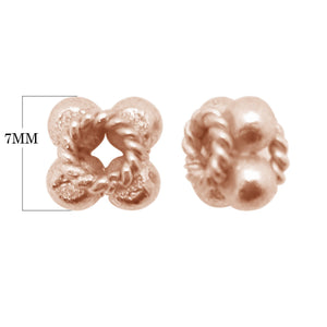 SRG-144 Rose Gold Overlay Spacer Beads Bali Designs Inc