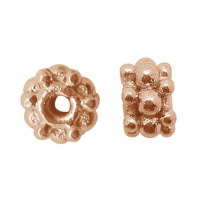SRG-152 Rose Gold Overlay Spacers Beads Bali Designs Inc