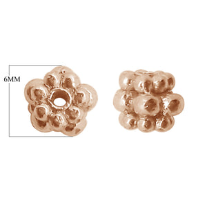Rose gold overlay copper spacer bead for bulk jewelry production handcrafted in India