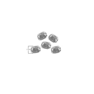 Silver Overlay Over Copper handcrafted geometric spacer from India for wholesale jewelry making