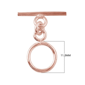 Wholesale Rose Gold Overlay Toggle Clasp handcrafted in India with minimalist polished design