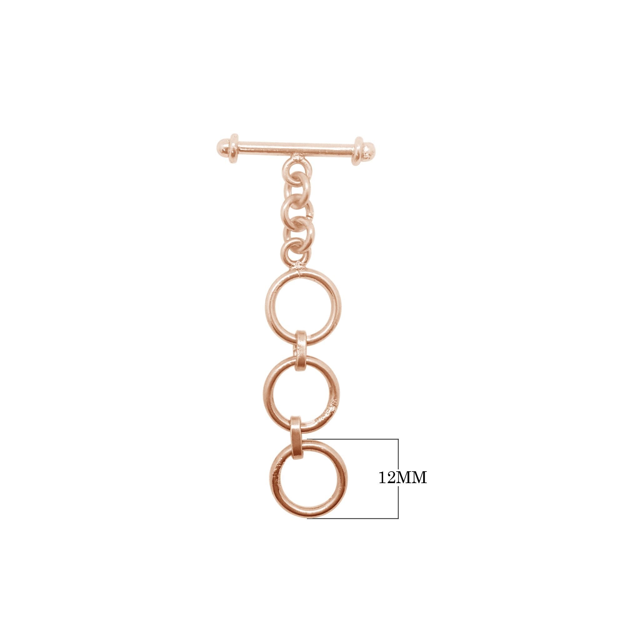 Wholesale Rose Gold Overlay Toggle Clasp handcrafted in India with triple loop chain design