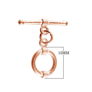 Wholesale Rose Gold Overlay Toggle Clasp handcrafted in India with classic double coil design
