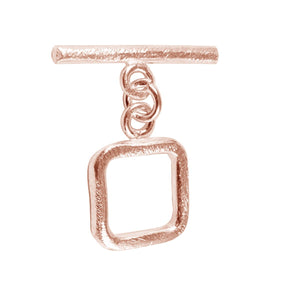 Wholesale Rose Gold Overlay Toggle Clasp square frame design handcrafted in India