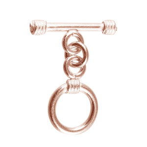 Wholesale Rose Gold Overlay Toggle Clasp chain-linked round design handcrafted in India