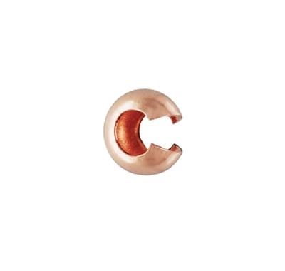 Rose Gold Overlay crimp cover bead wholesale jewelry finding