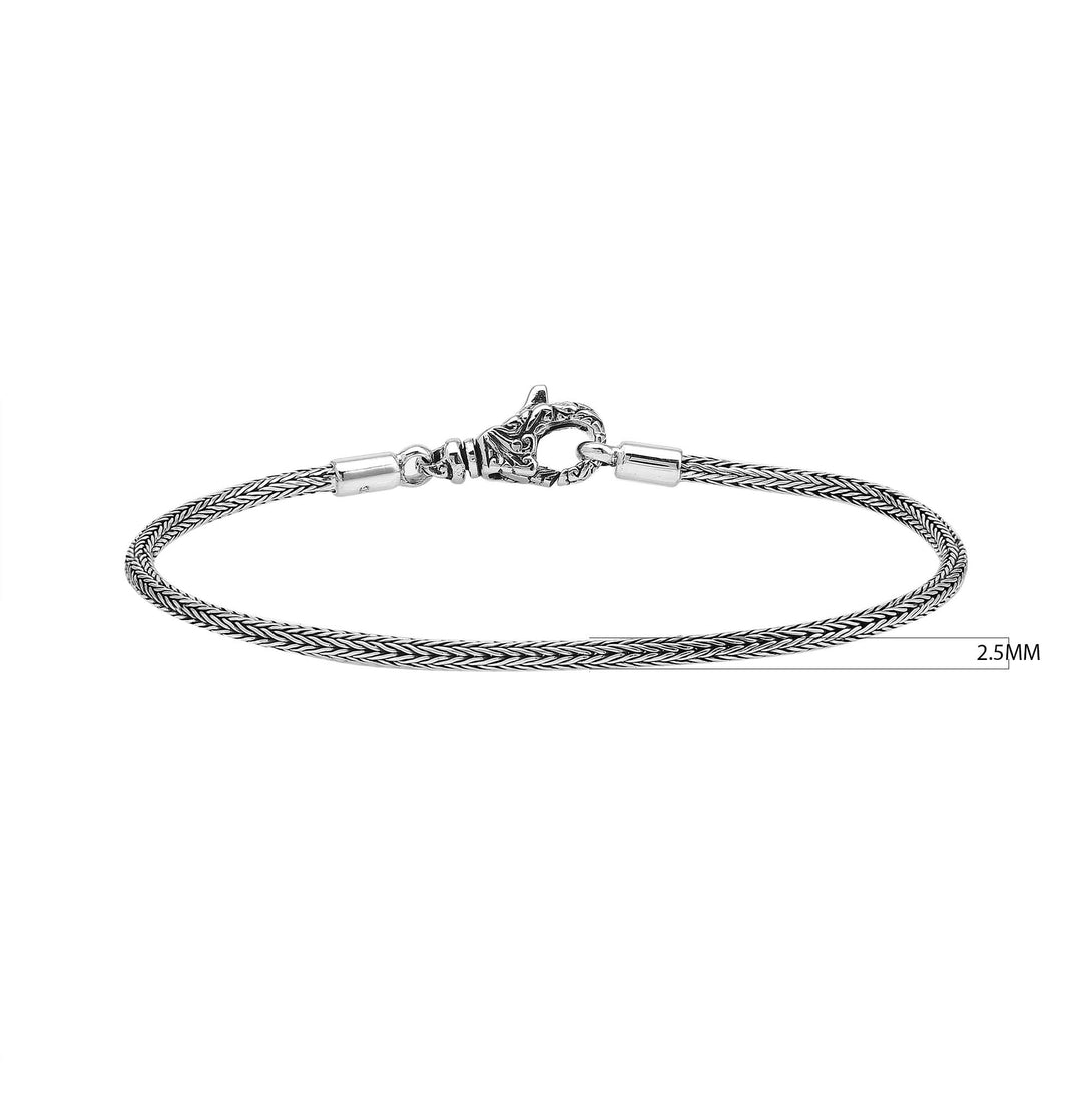 AB-1001-S-2.5MM-7 Sterling Silver Bracelet With Lobster Jewelry Bali Designs Inc 
