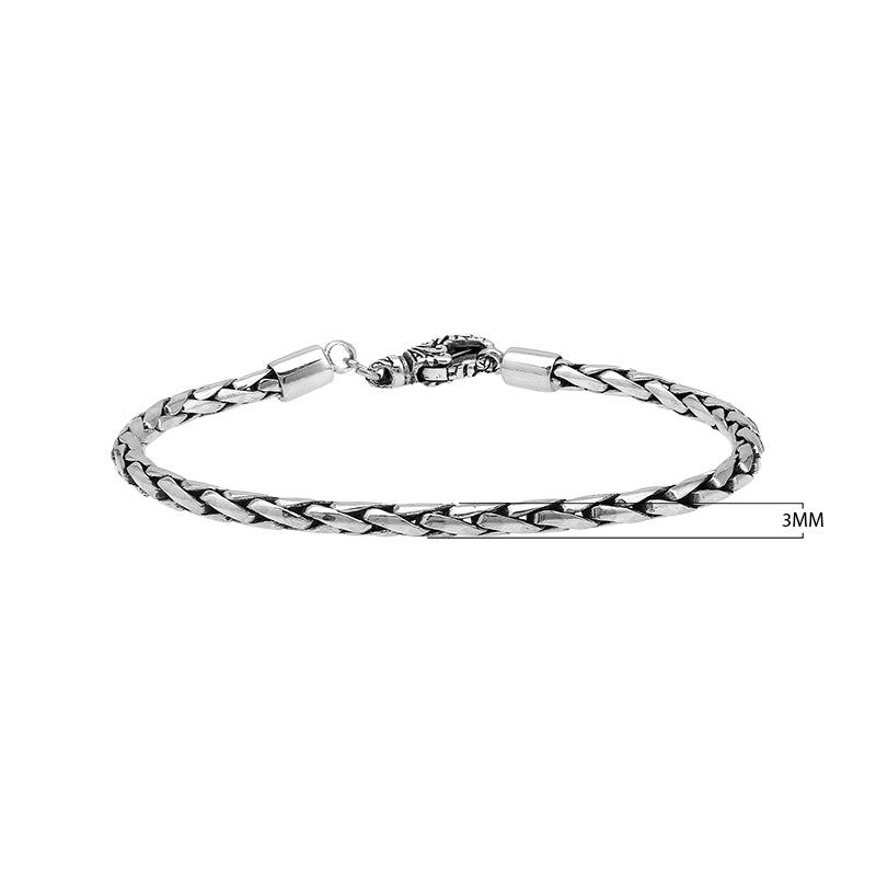 AB-1002-S-3MM-7" Sterling Silver Bracelet With Lobster Jewelry Bali Designs Inc 
