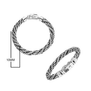 Sterling Silver Bali Woven Bracelet with Box Clasp wholesale jewelry