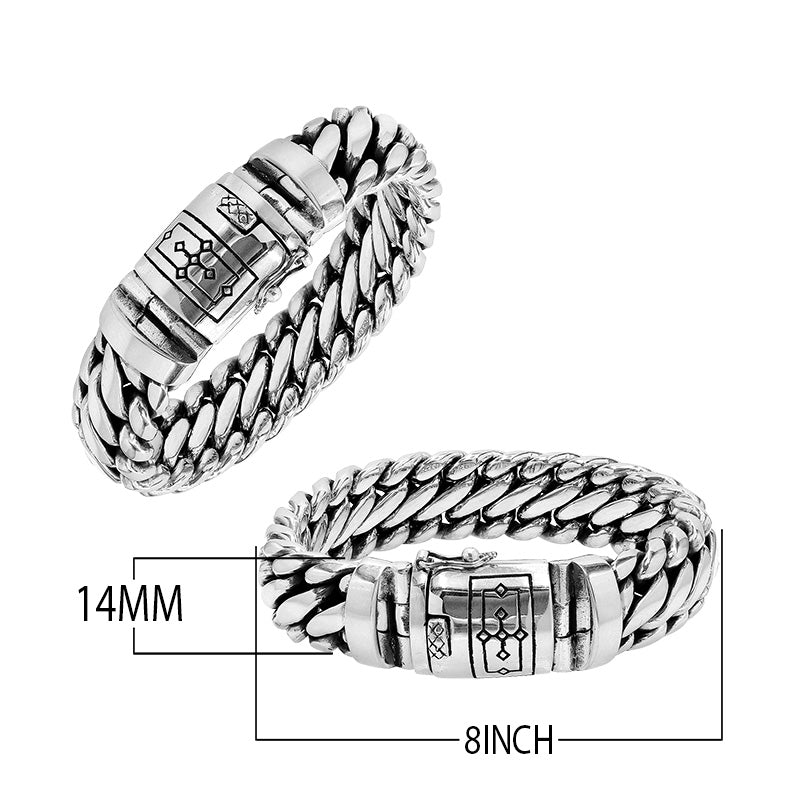 Sterling Silver Bracelet With Plain Silver Jewelry Bali Designs Inc 