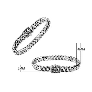 Wholesale Sterling Silver Wheat Chain Bracelet With Oxidized Finish Handcrafted In Bali