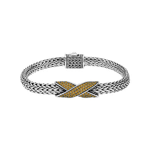 Sterling Silver Citrine Quartz Woven Chain Bracelet – Wholesale Handcrafted Jewelry From Bali