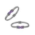 Sterling Silver Amethyst Quartz Woven Chain Bracelet – Wholesale Handcrafted Jewelry From Bali