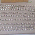 Sterling silver chain bracelet with push clasp and polished interlinked design