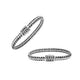 Sterling silver braided wheat chain bracelet with interwoven links, rectangular box clasp, polished highlights, and oxidized detailing