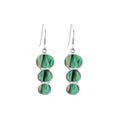 Wholesale Sterling Silver Abalone Shell Triple Oval Drop Earrings Handcrafted In Bali
