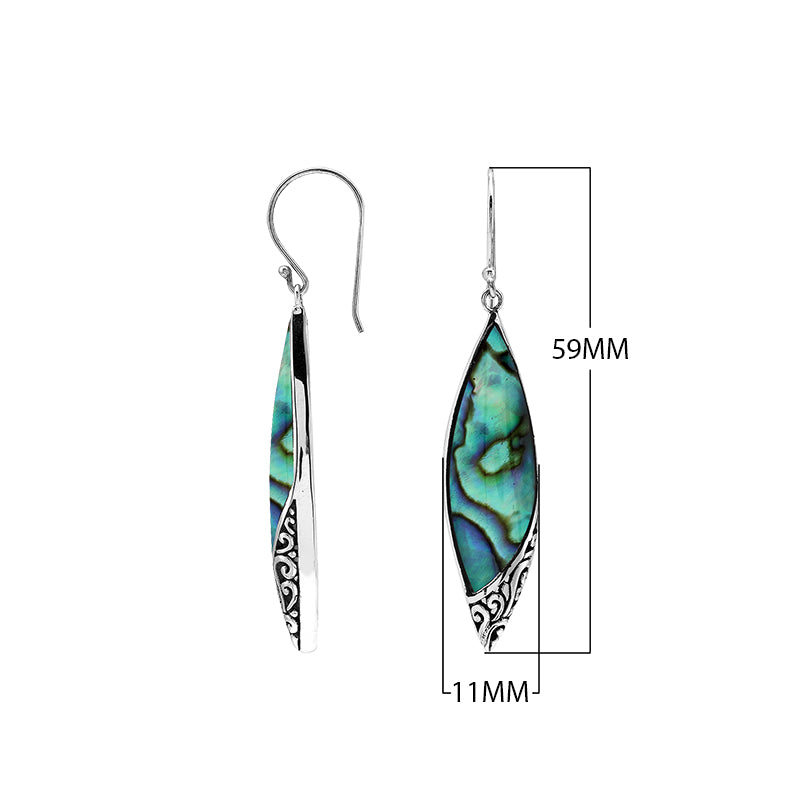 Red Coral Long Marquise Silver Earrings For Wholesale